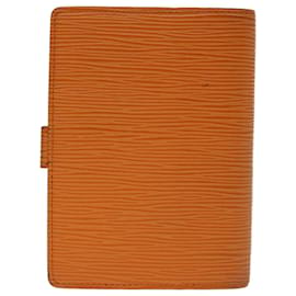 Louis Vuitton-LOUIS VUITTON Epi Agenda PM Day Planner Cubierta Naranja Mandarín R2005Autenticación H 69538-Otro,Naranja