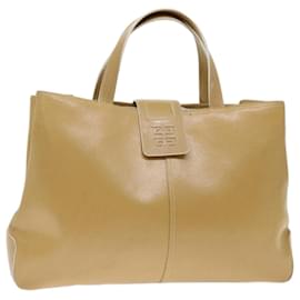 Givenchy-GIVENCHY Hand Bag Leather Beige Auth bs12860-Beige