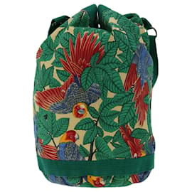 Hermès-HERMES Shoulder Bag Canvas Green Auth bs12715-Green