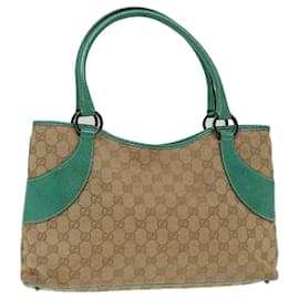 Gucci-GUCCI GG Lona Tote Bag Bege 113015 auth 69049-Bege