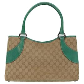 Gucci-GUCCI GG Lona Tote Bag Bege 113015 auth 69049-Bege