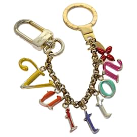 Louis Vuitton-LOUIS VUITTON Porte Cles Chainne New Wave Key Holder Gold M63748 LV Auth 69265-Other