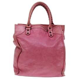 Balenciaga-BALENCIAGA The Sunday Hand Bag Leather Pink 235217 auth 69676-Pink