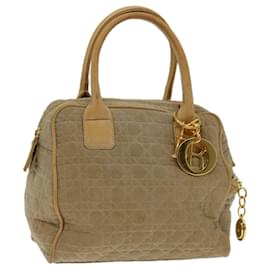 Christian Dior-Christian Dior Canage Hand Bag Nylon Beige Auth bs12732-Beige