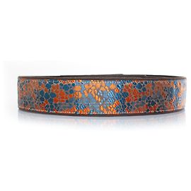 Dries van Noten, cinto tecido jacquard Marrom Azul Laranja