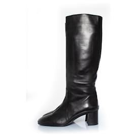 Prada-Prada, Leather boots in black-Black
