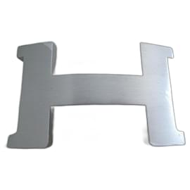 Hermès-fibbia per cintura Hermes Constance XL 42mm nuova argento spazzolato scatola dustbag-Silver hardware