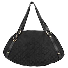 Gucci-Gucci GG Monogram Abbey Shopper Bag-Black