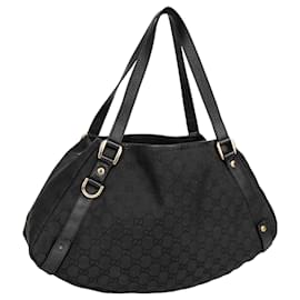 Gucci-Gucci Abbey Shopper-Tasche mit GG-Monogramm-Schwarz