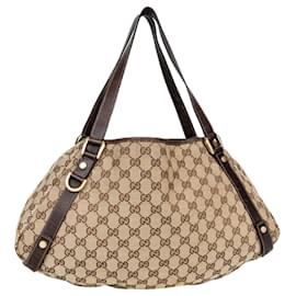 Gucci-Gucci GG Monogram Abbey Shopper Bag-Beige
