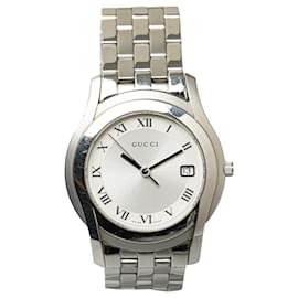 Gucci-Gucci Silver Quartz Stainless Steel 5500 watch-Silvery