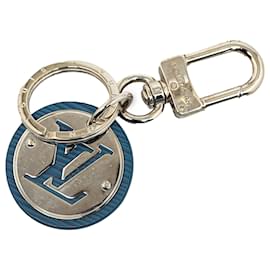 Louis Vuitton-Louis Vuitton Silver LV Circle Bag Charm and Key Holder-Silvery