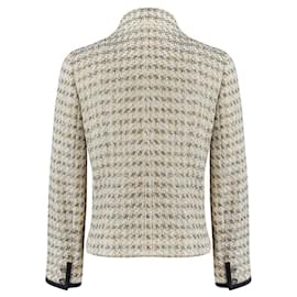 Chanel-Chaqueta de tweed metálico con botones CC.-Multicolor