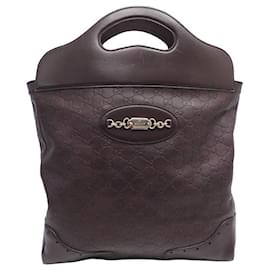 Gucci-GUCCI PUNCH HORSEBIT HANDBAG IN GUCCISSIMA BROWN LEATHER HAND BAG PURSE-Brown