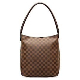 Louis Vuitton-Louis Vuitton Damier Ebene Looping GM  Canvas Shoulder Bag N51144 in Good condition-Other