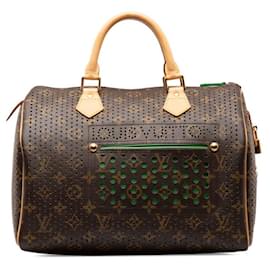 Louis Vuitton-Speedy perforado con monograma de Louis Vuitton 30 Bolso de Lona M95181 En muy buenas condiciones-Otro