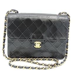 Chanel-CHANEL adorable MINI TIMELESS Vintage Black and Gold-Black