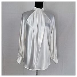 Guy Laroche-Camisa vintage de los años 80 de Guy Laroche.-Blanco