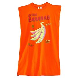 Autre Marque Vestido T-shirt Farm Rio com Estampa de Banana e Ombros Acolchoados Multicor