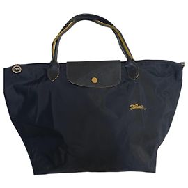 Saco tote Longchamp Pliage azul marinho de tecido Azul marinho