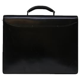 Salvatore Ferragamo-Salvatore Ferragamo Hand Bag Leather Black Auth bs12652-Black