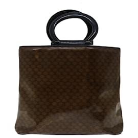 Céline-Bolsa de mão de lona macadame CELINE marrom original 69047-Marrom