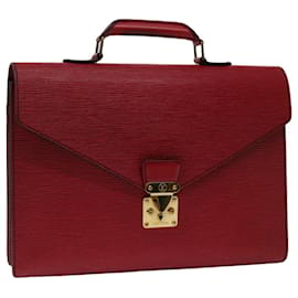 Louis Vuitton-LOUIS VUITTON Epi Serviette Conseiller Business Bag Rouge M54427 LV Auth e4669-Rouge