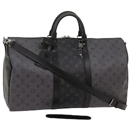 Louis Vuitton-LOUIS VUITTON Eclipse Reverse Keepall Bandouliere 50 Bag M45392 LV Auth 69120A-Other