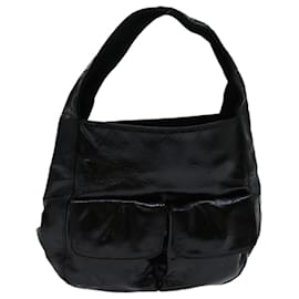 Prada-PRADA Hand Bag Patent leather Black Auth bs12820-Black