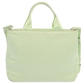 Prada-Prada bolso de mano de nylon 2forma de autenticación verde claro 68918UNA-Azul claro