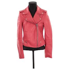 Claudie Pierlot-Leather coat-Red