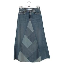Saint Laurent-cotton skirt-Blue