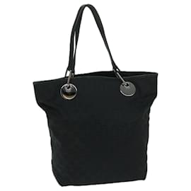 Gucci-gucci GG Canvas Tote Bag black 120836 auth 69458-Black