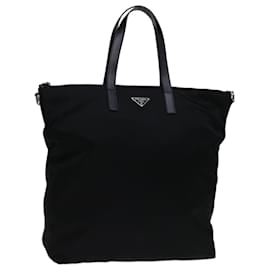 Prada-PRADA Shoulder Bag Nylon 2way Black Auth ki4294A-Black