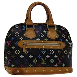 Louis Vuitton-LOUIS VUITTON Monogram Multicolor Alma Hand Bag Black M92646 LV Auth 69013-Black