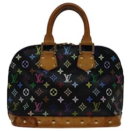 Louis Vuitton-LOUIS VUITTON Monogram Multicolor Alma Hand Bag Black M92646 LV Auth 69013-Black