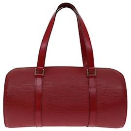 Louis Vuitton-Bolsa LOUIS VUITTON Epi Soufflot Vermelha M52227 Autenticação LV tb1066-Vermelho