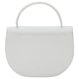 Givenchy-GIVENCHY Hand Bag Leather White Auth 69527-White