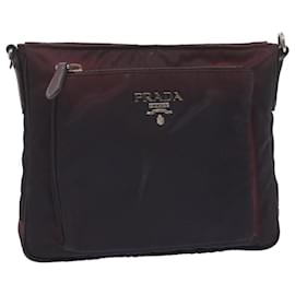 Prada-PRADA Shoulder Bag Nylon Purple Auth bs12835-Purple