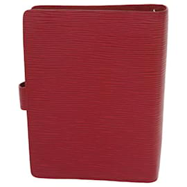 Louis Vuitton-LOUIS VUITTON Epi Agenda MM Tagesplaner Cover Rot R.20047 LV Auth am5931-Rot