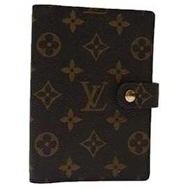 Louis Vuitton-LOUIS VUITTON Monogram Agenda PM Day Planner Cover R20005 LV Auth 69088-Monogram