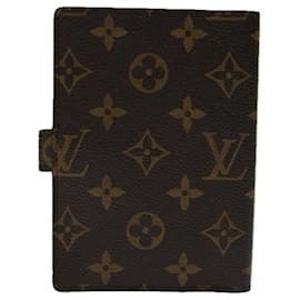 Louis Vuitton-LOUIS VUITTON Monogramm Agenda PM Tagesplaner Cover R.20005 LV Auth 69088-Monogramm