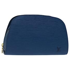 Louis Vuitton-LOUIS VUITTON Estuche Epi Dauphine GM Azul M48435 LV Auth 69549-Azul