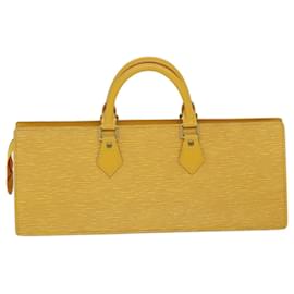 Louis Vuitton-Bolsa LOUIS VUITTON Epi Sac Triângulo Amarelo M52099 LV Auth ep3761-Amarelo