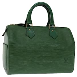 Louis Vuitton-Louis Vuitton Epi Speedy 25 Hand Bag Borneo Green M43014 LV Auth 69017-Other
