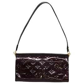 Louis Vuitton-LOUIS VUITTON Monogram Vernis Rossmore MM Bag Rouge Favist M91551 LV Auth 69283-Other