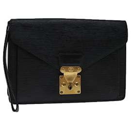 Louis Vuitton-LOUIS VUITTON Epi Serie Dragonne Hand Bag Black M52612 LV Auth 68803-Black