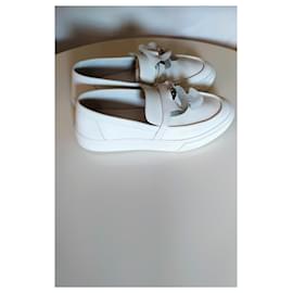 Hermès-Sneakers Slip on Game Hermès-Blanc