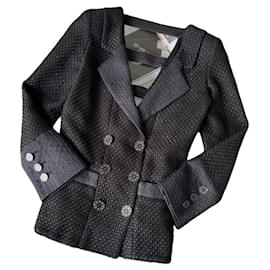 Chanel-Runway Paris / Seoul Black Tweed Jacket-Black