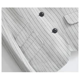 Rag & Bone-Veste de costume en jersey à fines rayures grises Rag & Bone Slade-Vert clair